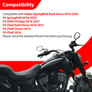 2018-2025 Indian Springfield & 2018-2021 Chief 12" Gloss Black APE Hanger Bar-Sharp Handlebar-5