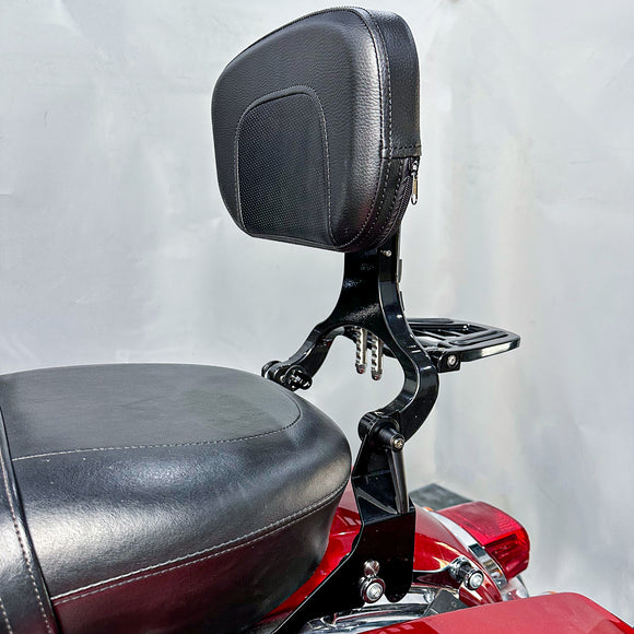 Quick Release Multi - Purpose Adjustable Driver/Passenger Backrest for 2009 - 2024 Harley Touring Models - Mofun - 90302182