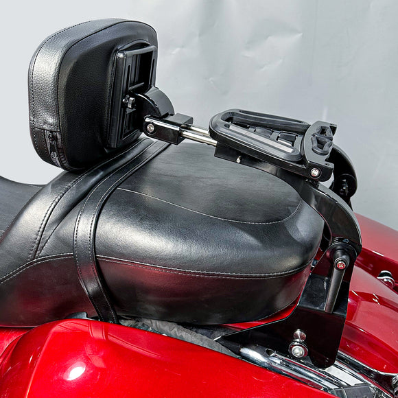 Quick Release Multi - Purpose Adjustable Driver/Passenger Backrest for 2009 - 2024 Harley Touring Models - Mofun - 90302182