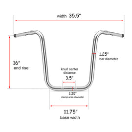 2017–2025 Harley Touring Road King Special FLHRXS 1.25" Clamp Ape Hangers Handlebar