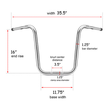 For Harley Dyna Street Bob Wide Glide FXDWG 1.25 Clamp Ape Hangers Handlebar