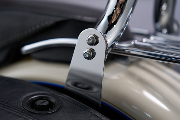 For 2005-2017 Harley Softail Deluxe & 2000-2005 Softail Night Train/ Softail Standard Sharp Angle Chrome 24" Passenger Backrest Sissy Bar