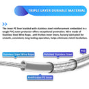 52" Extended Length Quick Connect Braided Stainless Steel Upper Clutch Cable for 2021 - 2023 Harley Touring Models - Mofun - 90112104