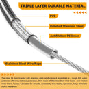 74 11/16" Extended Length Black Stainless Steel Clutch Cable for 2006 - 2017 Harley Dyna Softail - Mofun - 90112066