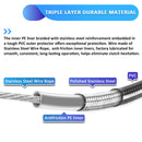 66 11/16" Extended Length Black Stainless Steel Clutch Cable fit 2006 - 2017 Harley Dyna Softail for 10" Handlebar - Mofun - 90112085