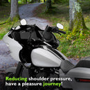 For 2024-2026 Harley Touring Road Glide 10" Gloss Black Zero Wire Pulling Pre-Wired Meathook Ape‑Hanger Handlebar-3