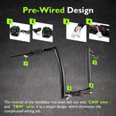 For 2024-2026 Harley Touring Road Glide 12" Gloss Black Zero Wire Pulling Ape Bar-Sharp Pre-Wired Handlebar-6