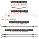 Throttle by Wire Extensions, Extended Length ABS Hydraulic Front Brake Line, Clutch Line Kit for 2021 - 2024 Harley Touring (for 12" - 14" Handlebar ABS) - Mofun - 90109009