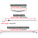 Throttle by Wire Extensions, ABS Upper Hydraulic Front Brake Line, Clutch Line Kit for 2020 - 2024 Harley Softail Fat Bob/Low Rider (for 12" - 14" Handlebar ABS) - Mofun - 90109037