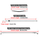 Throttle by Wire Extensions, Extended Length ABS Upper Hydraulic Front Brake Line, Clutch Cable Kit for 2018 - 2024 Harley Softail Fat Bob/Low Rider - Mofun - 90109039