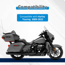 For 2009-2026 Harley Touring Models Steel 1.25" Sharp SaddleBag Guards with Mount Bracket Support Flat-5