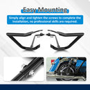 For 2009-2026 Harley Touring Models Steel 1.25" Sharp SaddleBag Guards with Mount Bracket Support Flat-7