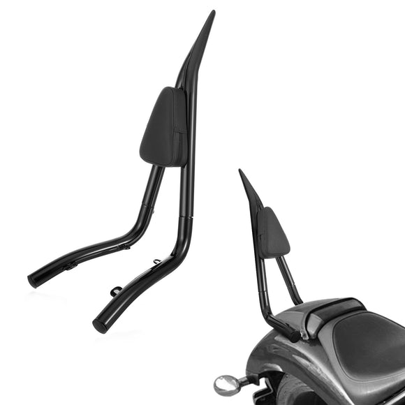 For 2010-2026 Honda Fury VT1300CX 19" Gloss Black Solid Steel Sharp Angle Passenger Backrest Sissy Bar