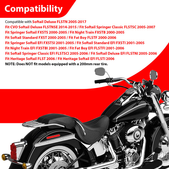 For 2000-2017 Harley Softail Models Chrome Dual Sharp-Angle 28" Passenger Backrest Sissy Bar