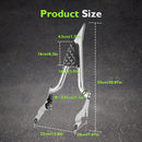 For 2009-2026 Harley Touring Models Steel 24" Sharp Angle Passenger Backrest Sissy Bar-3