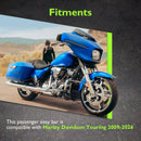 For 2009-2026 Harley Touring Models Steel 24" Sharp Angle Passenger Backrest Sissy Bar-6