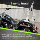 For 2005-2017 Harley Softail Deluxe & 2000-2005 Softail Night Train/ Softail Standard Sharp Angle Chrome 24" Passenger Backrest Sissy Bar-6