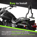 For 2006-2017 Harley Dyna Street Bob  FXDB/I Gloss Black Sharp Angle 24" Passenger Backrest Sissy Bar-6
