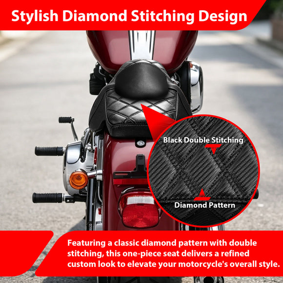For 2020-2026 Harley Softail Low Rider S One-Piece Driver Passenger Seat with Driver Backrest Cushion Pad