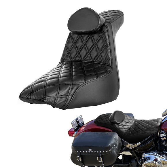 For 2020-2026 Harley Softail Low Rider S One-Piece Driver Passenger Seat with Driver Backrest Cushion Pad