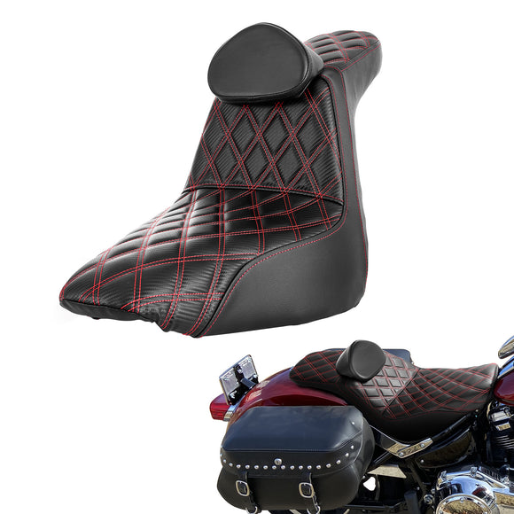 For 2020-2026 Harley Softail Low Rider S One-Piece Driver Passenger Seat with Driver Backrest Cushion Pad