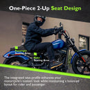 For 2018-2026 Harley Softail Street Bob/ Softail Heritage Classic Black Double Stitching One-Piece 2-Up Seat Driver Passenger Seat with Driver Backrest Cushion Pad-6
