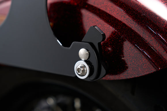 For 2006-2017 Harley Dyna Street Bob  FXDB/I Gloss Black Sharp Angle 24" Passenger Backrest Sissy Bar