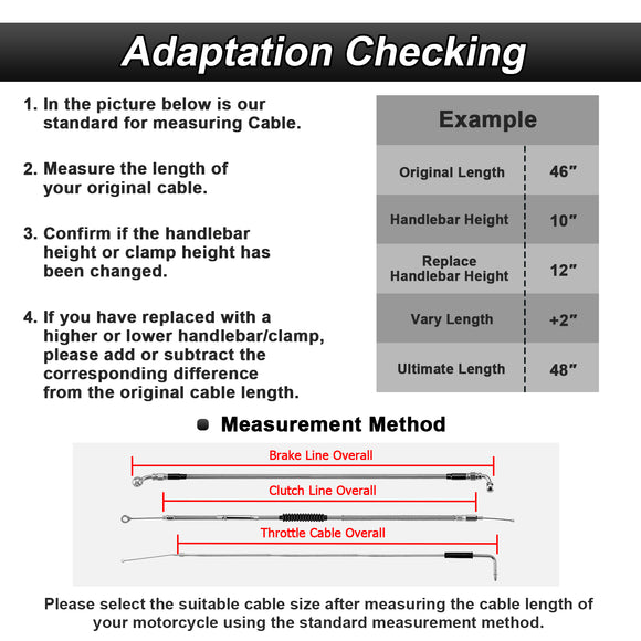 1996-2006 Harley Touring Extended Length Non-ABS Hydraulic Front Brake Line, Throttle and Idle Cable and Clutch Cable Kit (for 10"-12" Handlebar without ABS)