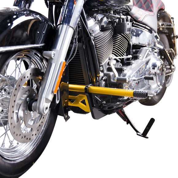 Removable Front Flat - Out Bar, Front Highway Engine Guard Crash Bar for 2018 - 2024 Harley Davidson Softail Fat Boy/Street Bob/Low Rider - Mofun - 90201103