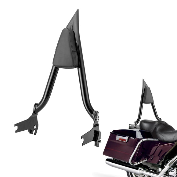 For 1997-2008 Harley Touring Road King/Electra Glide Gloss Black 23" Passenger Backrest Sissy Bar
