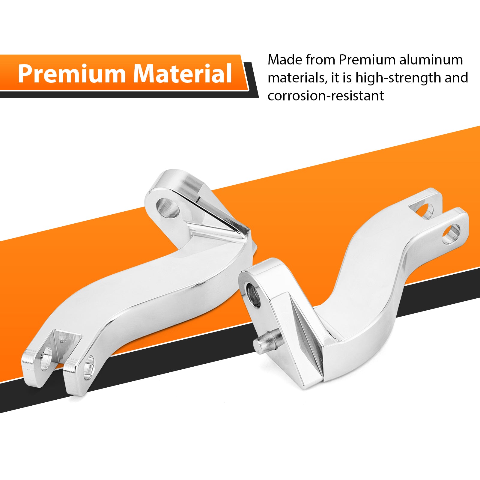 Rear Passenger Footpeg Mount Bracket Kit, 4" External Expansion Length, for 1993-later Harley Davidson Touring Models