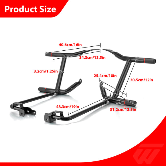 For 2009-2026 Harley Touring Models Gloss Black SaddleBag Guards with Lower Tube Assembly