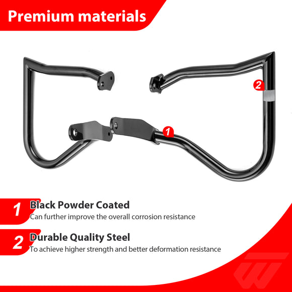 2020-2025 Harley Softail Low Rider / Heritage Softail Classic Sharp Rear SaddleBag Crash Bar