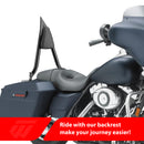 For 1997-2008 Harley Touring Road King/Electra Glide Gloss Black 23" Passenger Backrest Sissy Bar-3