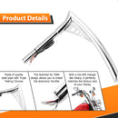 Chrome 12" Pre-Wired APE Hanger Bar-Sharp Handlebar for Harley Softail Dyna Sportster-4