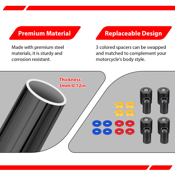 For 2014-Later Harley Touring Models Upper and Lower Flat-Out Bar Front Engine Guard