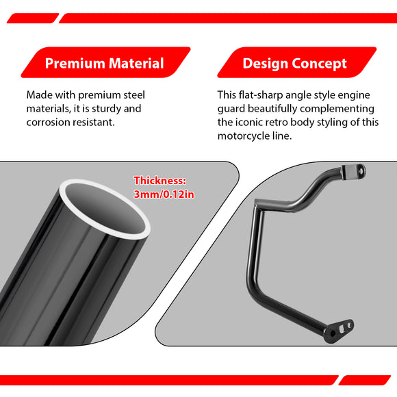 For 2025-2026 Indian Scout/Bobber/Super Scout/Sport Scout Flat-Sharp Highway Engine Guard Crash Bar