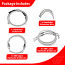For 2014-2016 Harley Touring w/ABS Models Handlebar Extension Wire, Extended Length ABS Hydraulic Front Brake Line and Hydraulic Clutch Line Kit (for 12"-14" Handlebar (ABS))-6