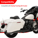 For 2009-2026 Harley Touring Models Gloss Black SaddleBag Guards with Lower Tube Assembly-5