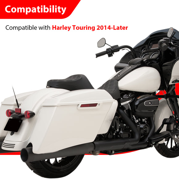 For 2009-2026 Harley Touring Models Gloss Black SaddleBag Guards with Lower Tube Assembly