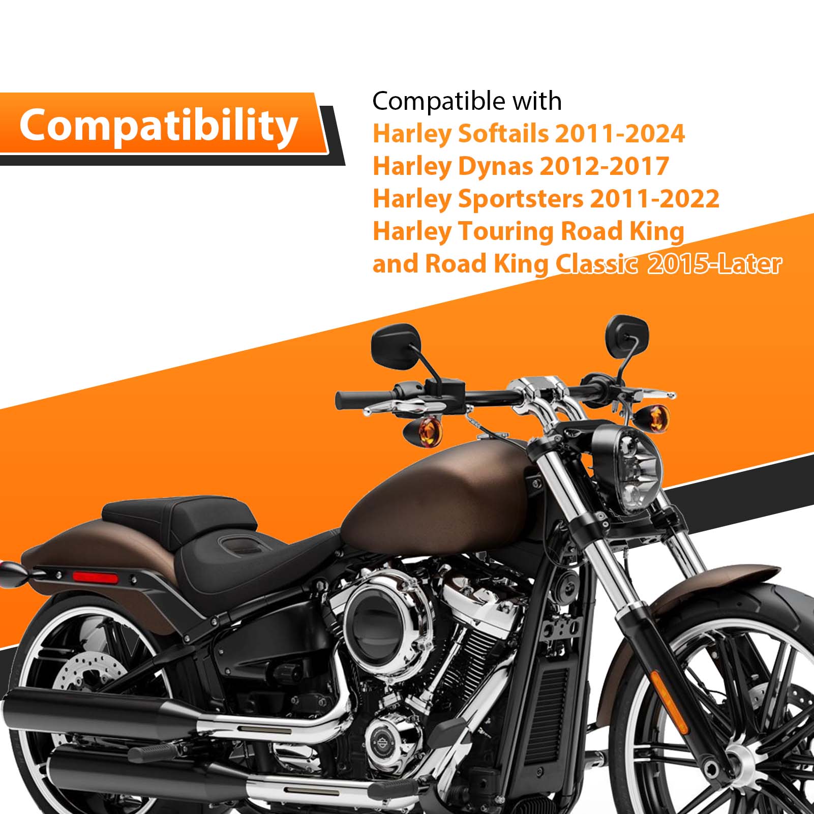 Gloss Black 14" Rise Pre-Wired Plug & Play APE Hanger Bar-Sharp Handlebar for 2011-2024 Harley Softails & 2015-Later Harley Touring Road King