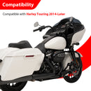 For 2014-Later Harley Touring Models Upper and Lower Flat-Out Bar Front Engine Guard-5
