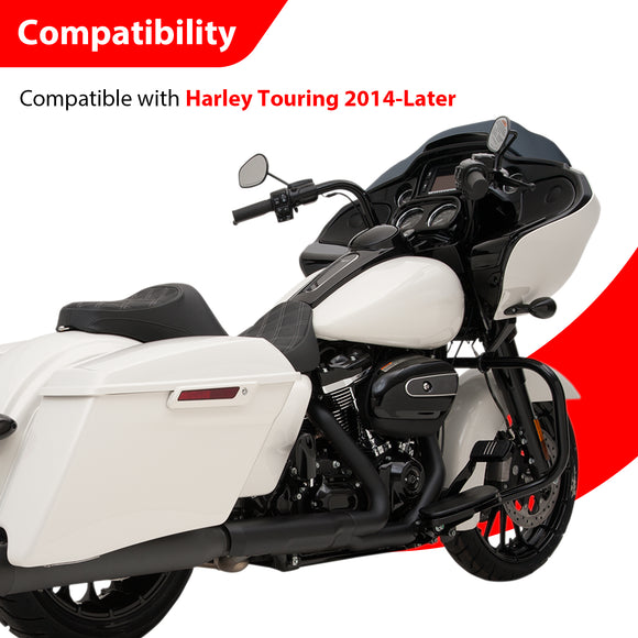 For 2014-Later Harley Touring Models Upper and Lower Flat-Out Bar Front Engine Guard