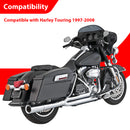 For 1997-2008 Harley Touring Road King/Electra Glide Gloss Black 23" Passenger Backrest Sissy Bar-5