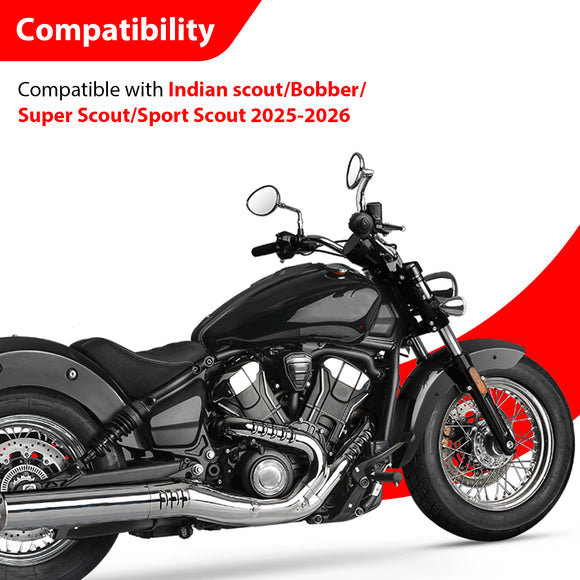 For 2025-2026 Indian Scout/Bobber/Super Scout/Sport Scout Flat-Sharp Highway Engine Guard Crash Bar