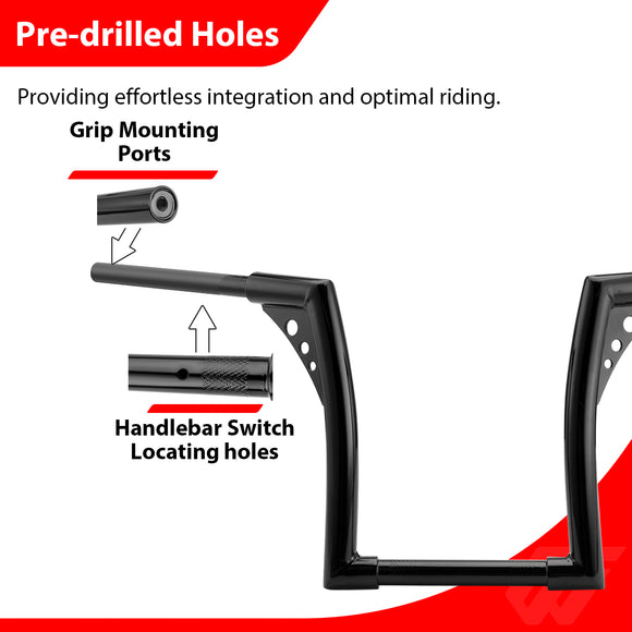 2015-2024 Indian Scout Black APE Hanger Bar-Sharp Handlebar