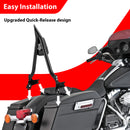 For 1997-2008 Harley Touring Road King/Electra Glide Gloss Black 23" Passenger Backrest Sissy Bar-6