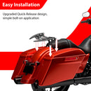 For 2009-2026 Harley Touring Models Gloss Black Dual Sharp-Angle Luggage Rack-6