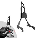 For 2018-2026 Harley Softail FLFB/FLFBS/FXBR/FXBRS Gloss Black Dual Sharp-Angle Passenger Backrest Sissy Bar-1
