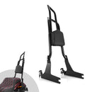 For Harley Dyna Low Rider/Super Glide Gloss Black Dual Sharp-Angle Sissy Bar-1